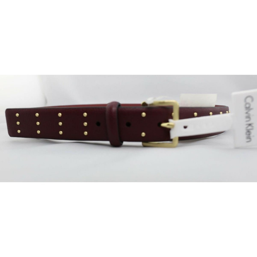 Calvin Klein Medium Belt Studded Faux Leather